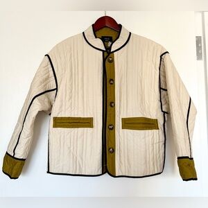 VICI Anissa Quilted Contrast Trim Jacket. Size: S (Runs Large)